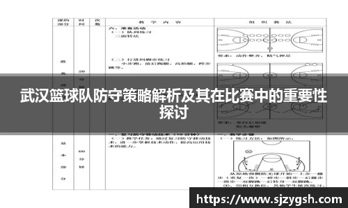武汉篮球队防守策略解析及其在比赛中的重要性探讨